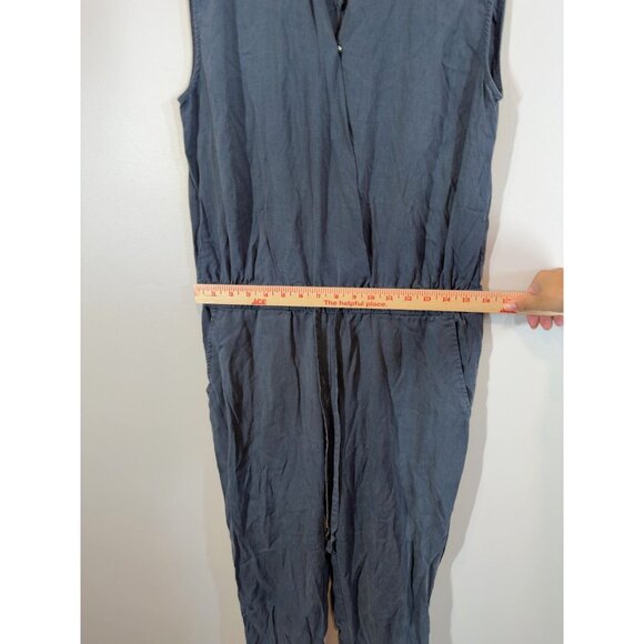 Anthropologie Cloth & Stone Women's Navy Blue Sleeveless Jumpsuit Size S - Picture 8 of 10